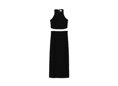 CLANE x Suzu Hirose 3WAY American Sleeve Bustier Straight Skirt Set "Black"