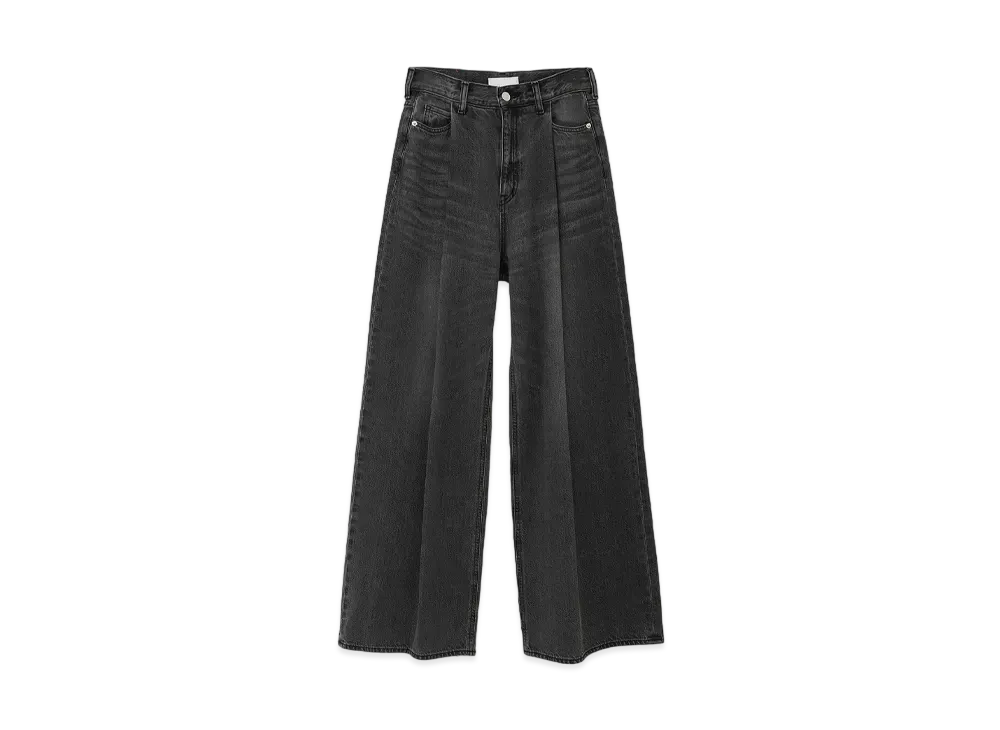 CLANE x Suzu Hirose Tuck Wide Denim Pants "Gray"