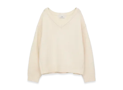 CLANE x Minami Tanaka V Neck Knit Tops "White"