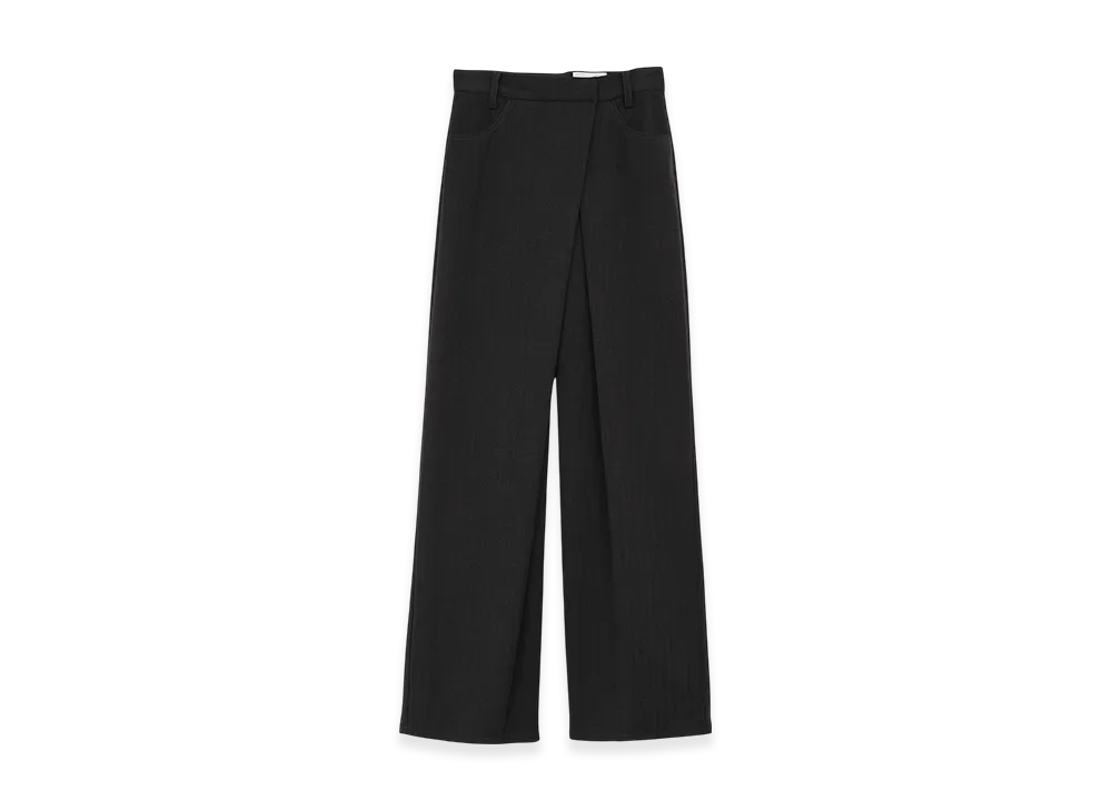 CLANE x Minami Tanaka Tuck Herringbone Slacks "Gray"