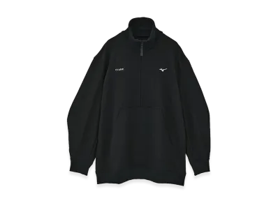 CLANE x Mizuno Polyspan Half Zip Sweatshirt "Black"