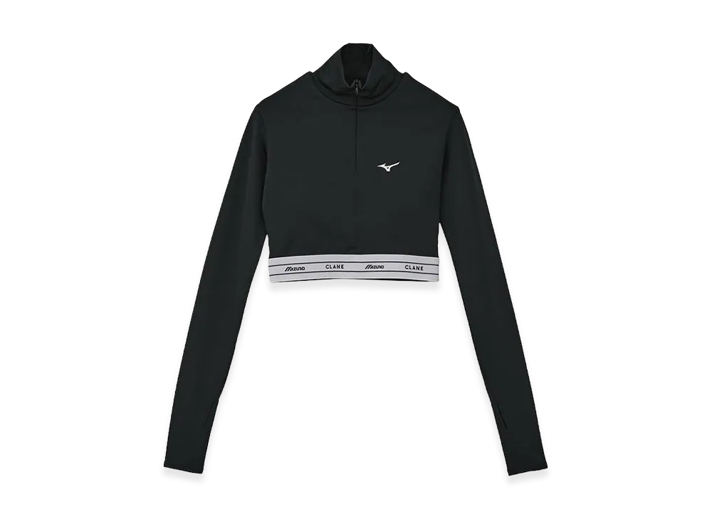 CLANE x Mizuno Half Zip Long Sleeve Tops "Black"