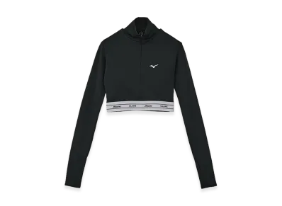 CLANE x Mizuno Half Zip Long Sleeve Tops "Black"
