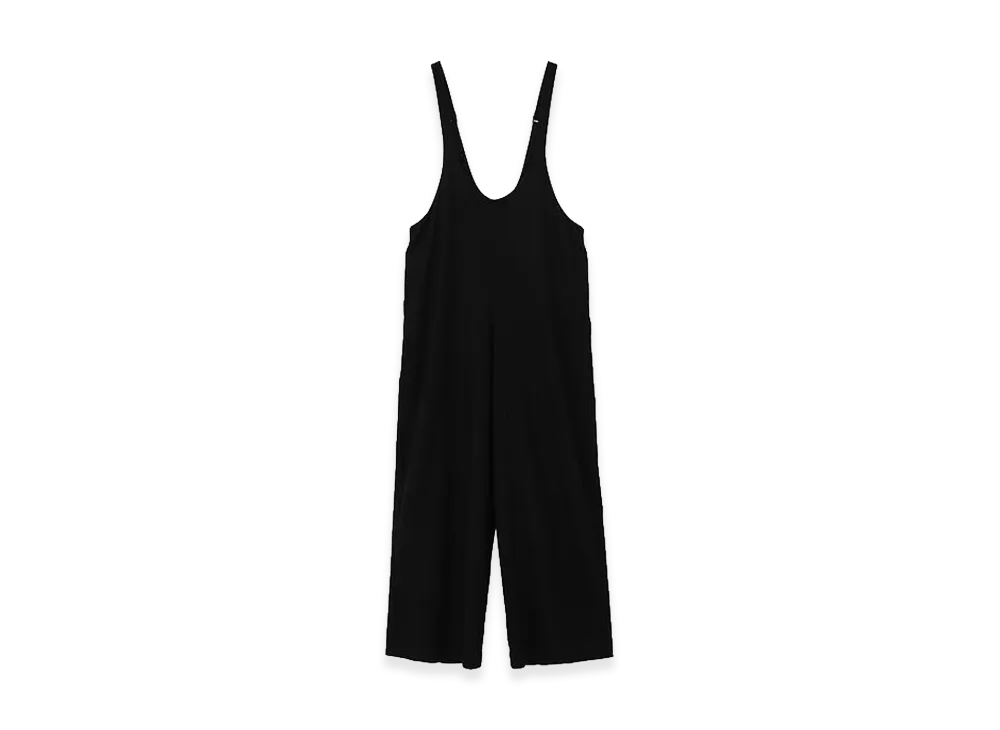 CLANE Women's U Neck Tuck Salopette Pants "Black"