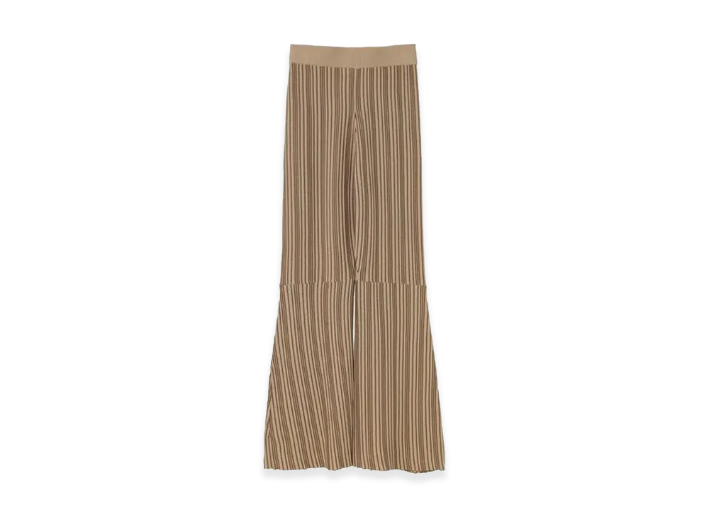 CLANE Women's Random Stripe Knit Tank Pants "Beige"