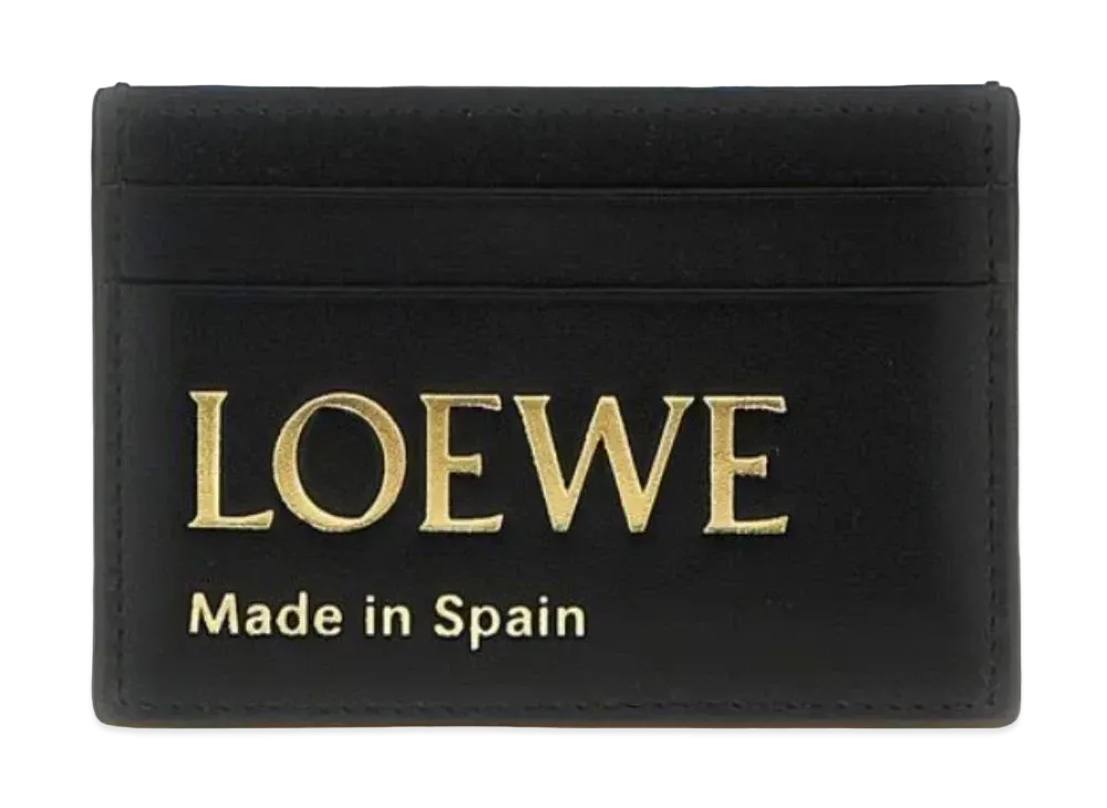 LOEWE Emboss Love Plain Card Holder Shinina Pakaf "Black"