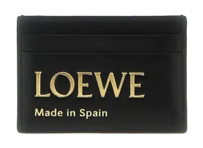 LOEWE Emboss Love Plain Card Holder Shinina Pakaf "Black"