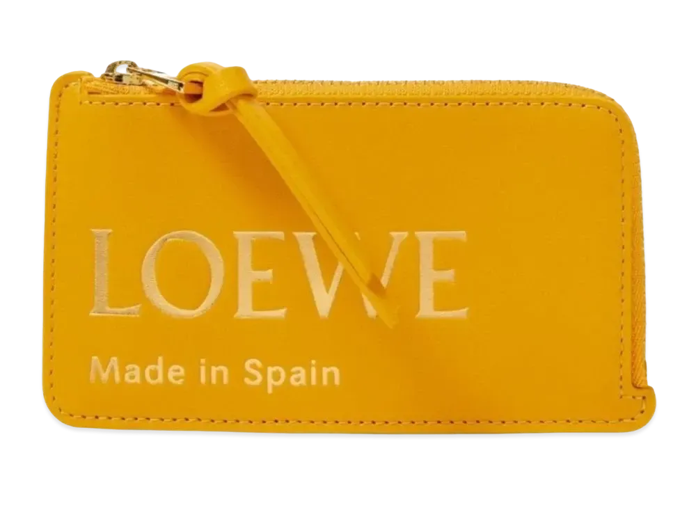 LOEWE Embossed Loebe Coin Card Holder Shinina Pakaf "Sunflower"