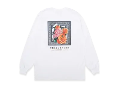 CHALLENGER L/S Rose Bandana Tee "White"