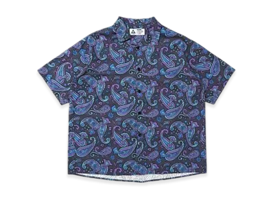 CHALLENGER S/S Paisley Shirt "Charcoal/Purple"