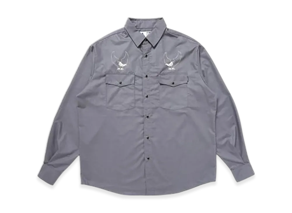 CHALLENGER Oval Eagle Printed Shirt "Charcoal Gray"