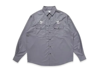 CHALLENGER Oval Eagle Printed Shirt "Charcoal Gray"