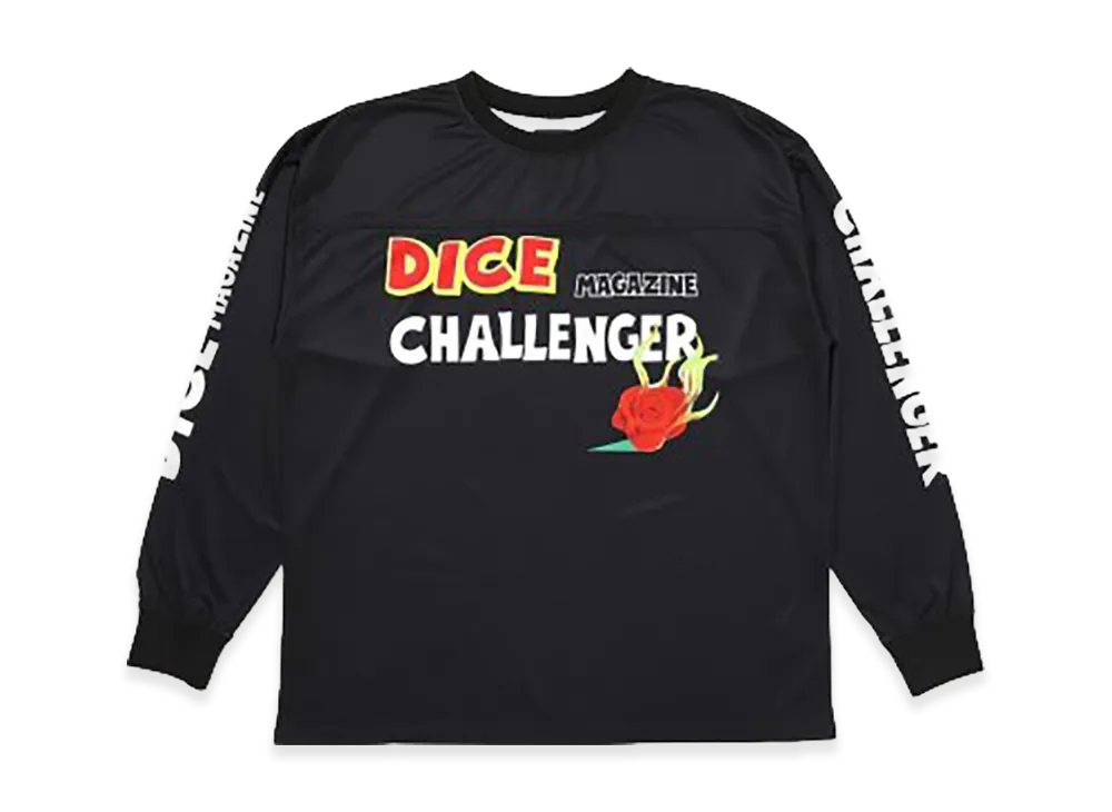 CHALLENGER x Dice Magazine / L/S Dry Dice Tee "Black"
