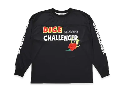 CHALLENGER x Dice Magazine / L/S Dry Dice Tee "Black"