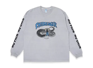 CHALLENGER L/S Pigment Snake Tee "Grey"