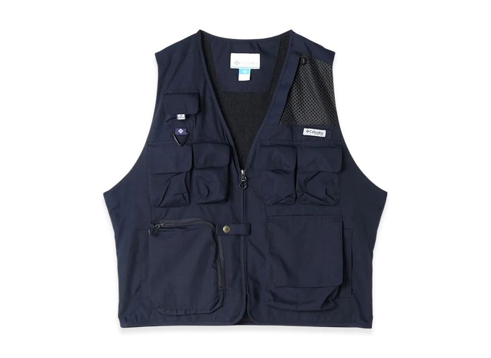 Columbia x Houyhnhnm Fishing Club PFG Gold Creek Vest "Navy"