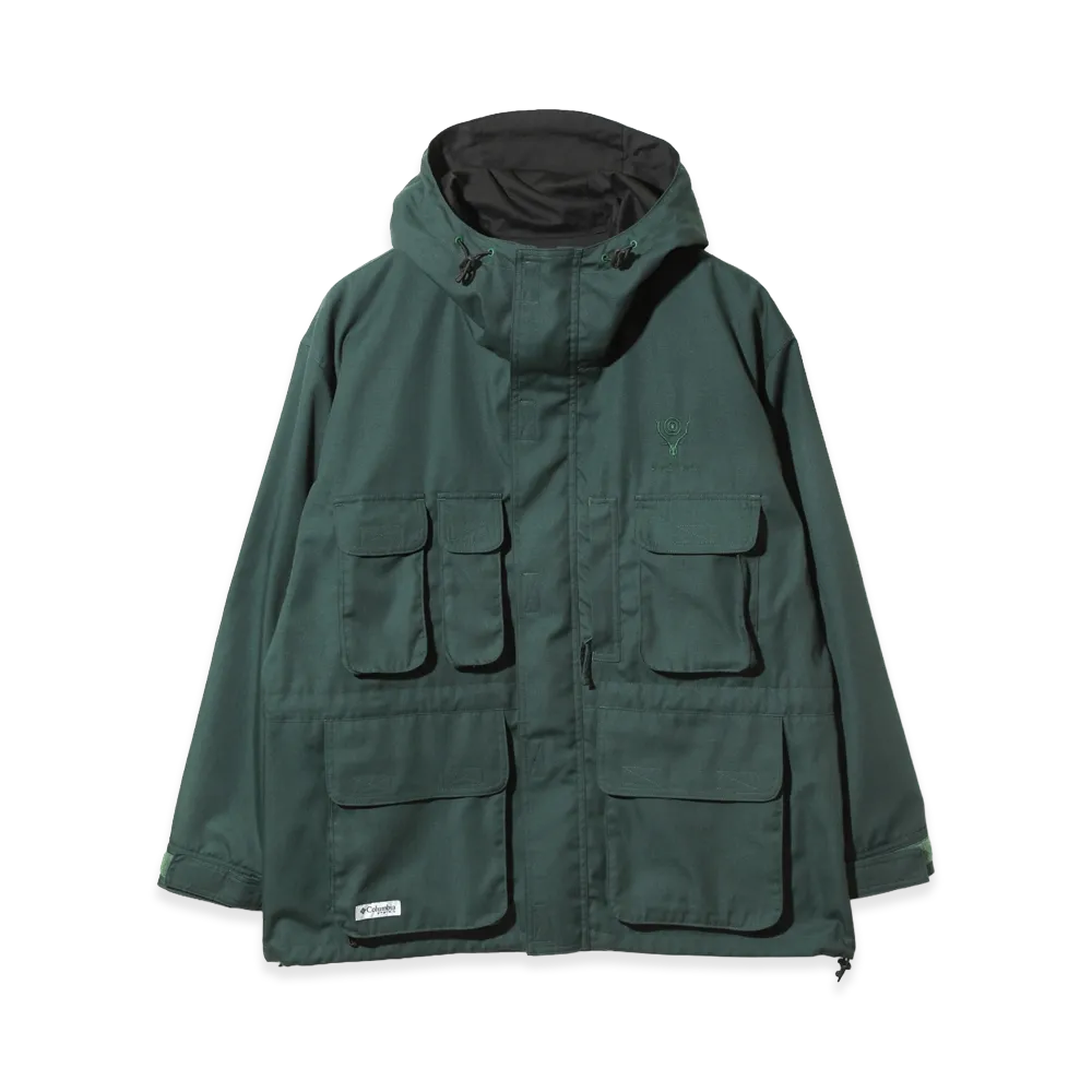 Columbia x SOUTH2 WEST8 Fall Creek Fishing Parka "Rain Forest"