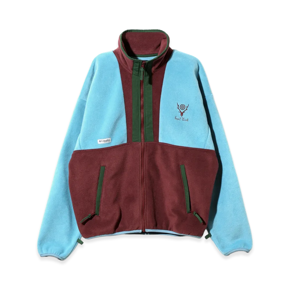 Columbia x SOUTH2 WEST8 Winter Trainer Fleece Jacket "Steel Rich Wine"