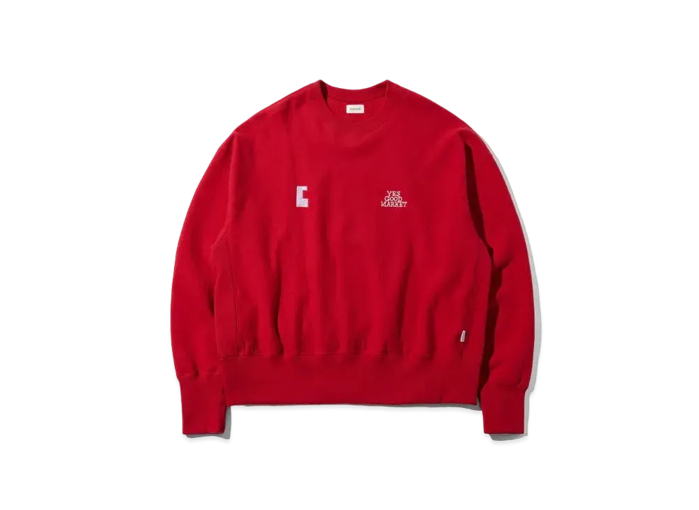 CLESSTE Loop Wheel Sweatshirt For Yes Good Market "Red"