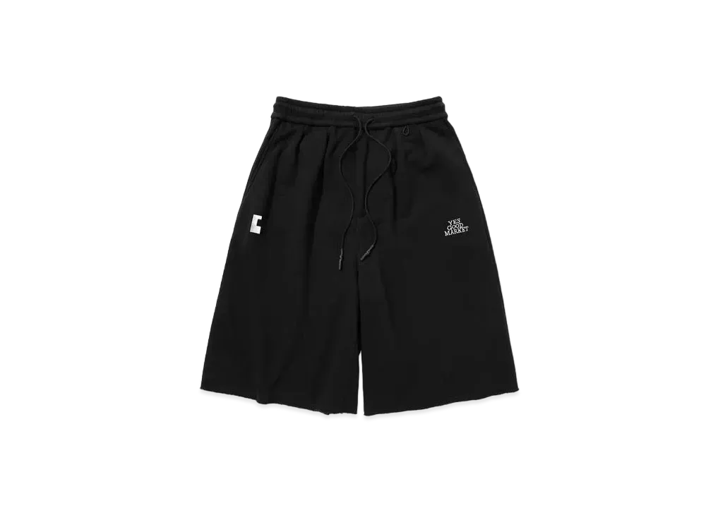 CLESSTE Loop Wheel Wide Half Sweatpants For Yes Good Market "Black"