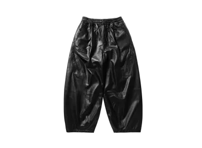 CLESSTE Phenix Windstopper By Gore-Tex Labs Leather Massive Twisted Pants "Black"