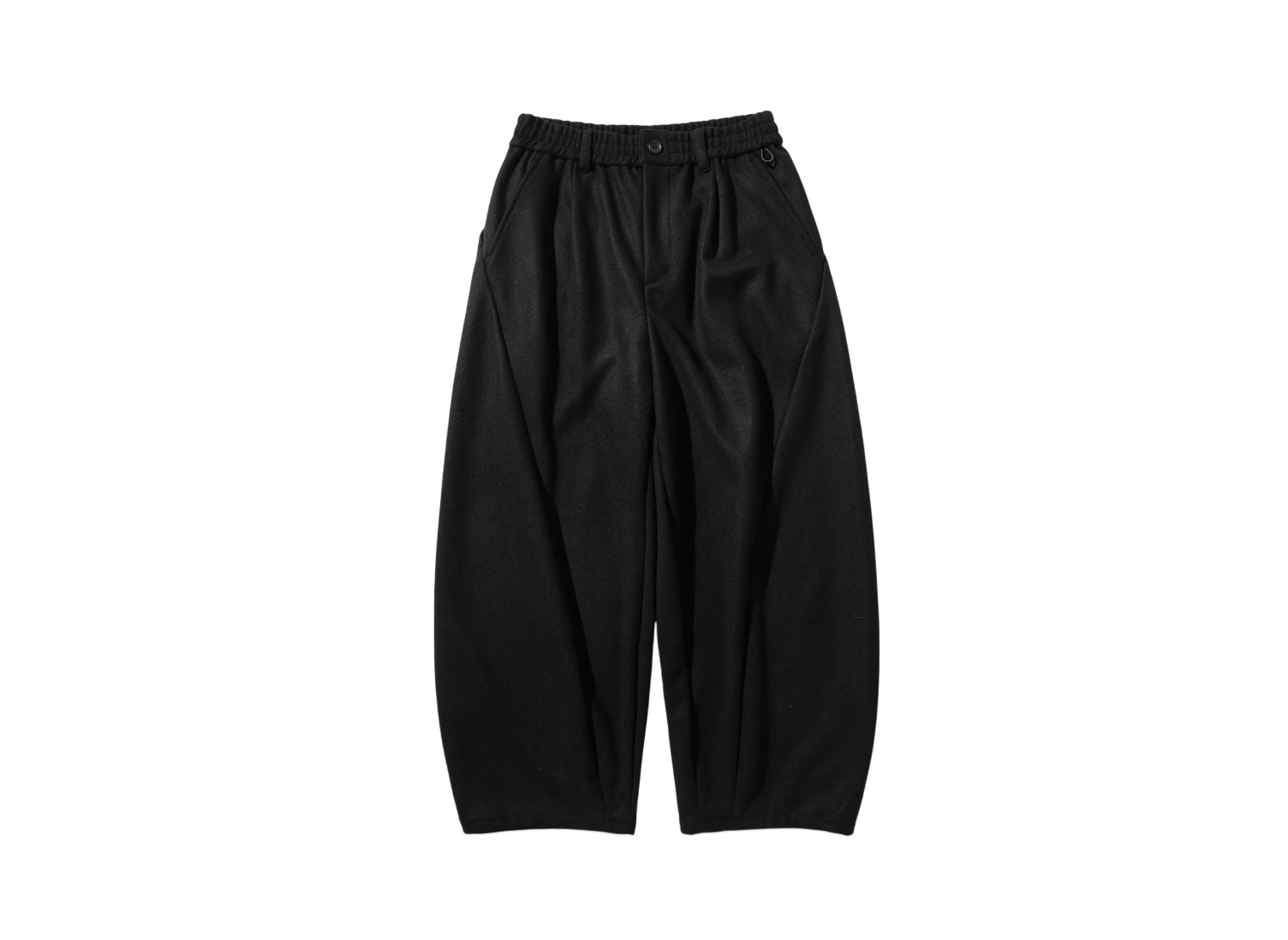 CLESSTE Wool Melton Massive Twisted Pants "Black"