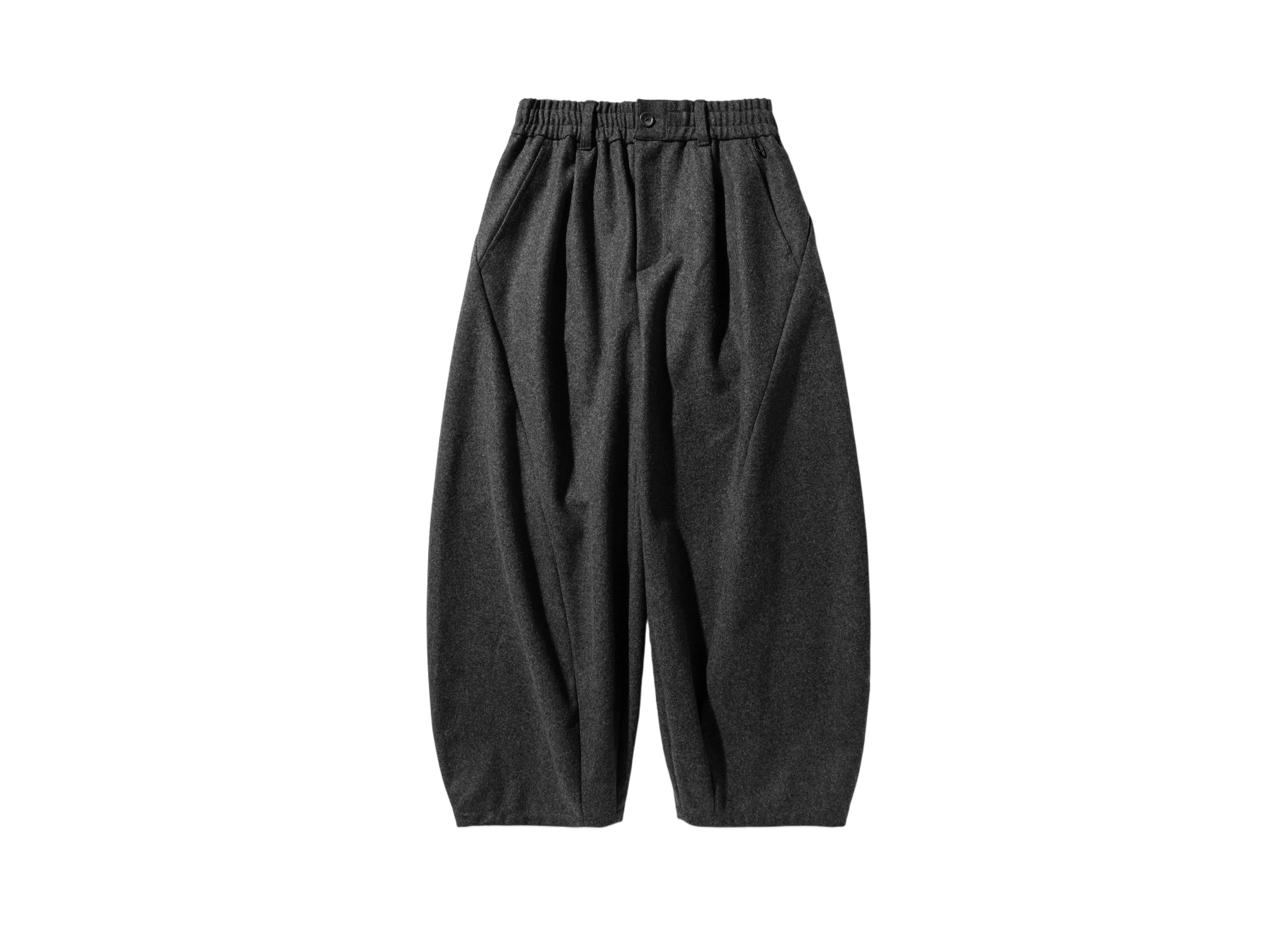 CLESSTE Wool Melton Massive Twisted Pants "Grey"