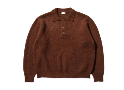 CLESSTE Slub Pile Knit Polo "Brown"