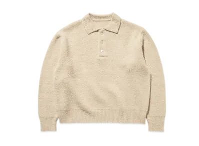 CLESSTE Slub Pile Knit Polo "Ivory"