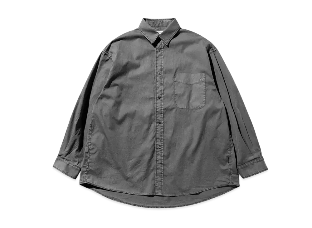 CLESSTE Pigment Dyed Oxford City Shirt "Fade Black"