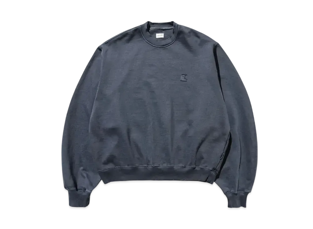 CLESSTE C Pigment Dyed Crew Sweatshirt "Fade Blue"