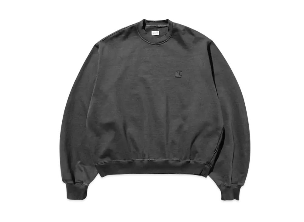 CLESSTE C Pigment Dyed Crew Sweatshirt "Fade Black"