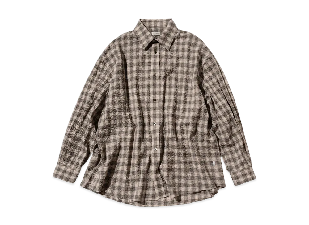 CLESSTE Plaid Ripple Classic City L/S Shirt "Beige"