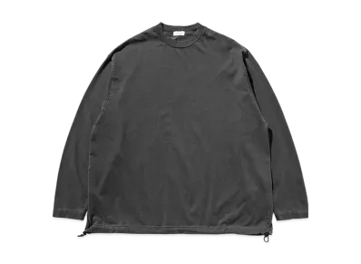 CLESSTE Pigment Dyed L/S T-Shirt With Drawstrings "Fade Black"