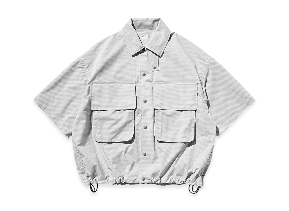 CLESSTE Graph Check Wading S/S Shirt Jacket "White/Black"