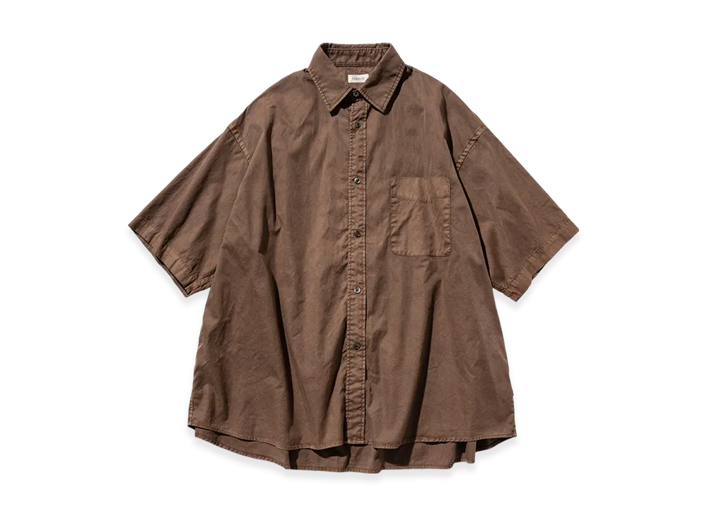 CLESSTE Pigment Dyed Oxford City S/S Shirt "Fade Brown"