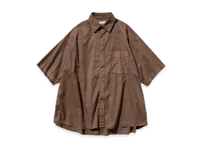 CLESSTE Pigment Dyed Oxford City S/S Shirt "Fade Brown"