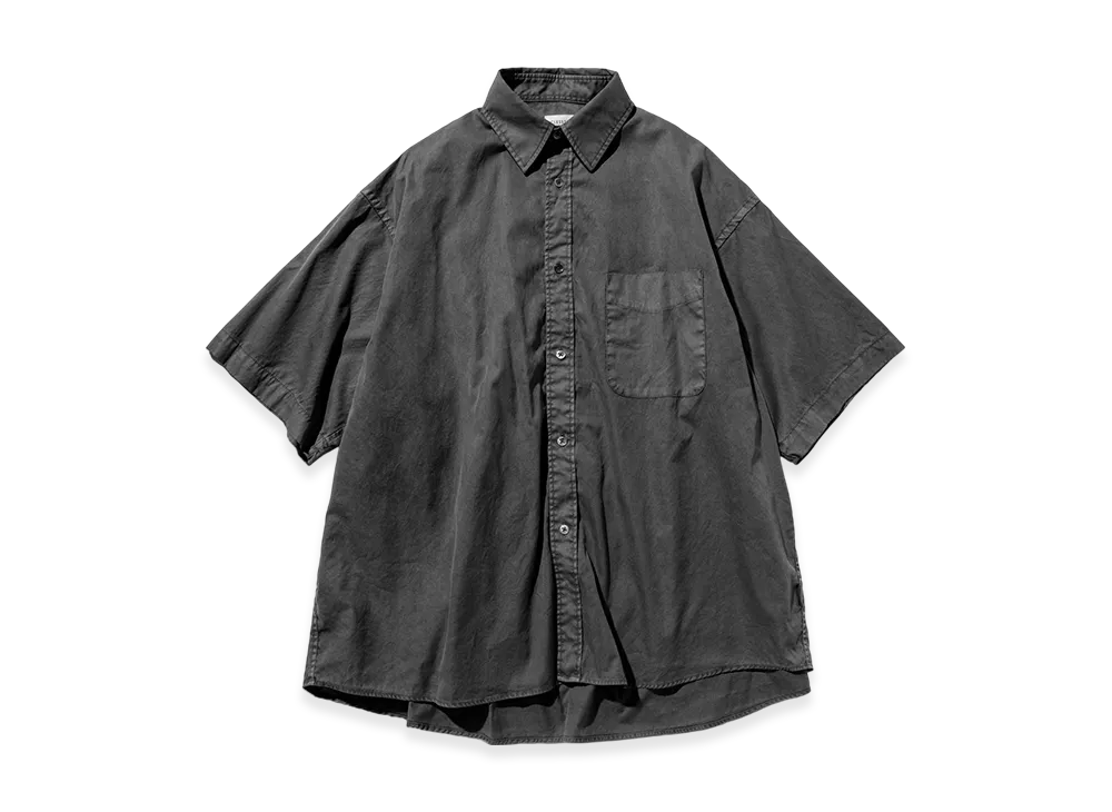 CLESSTE Pigment Dyed Oxford City S/S Shirt "Fade Black"