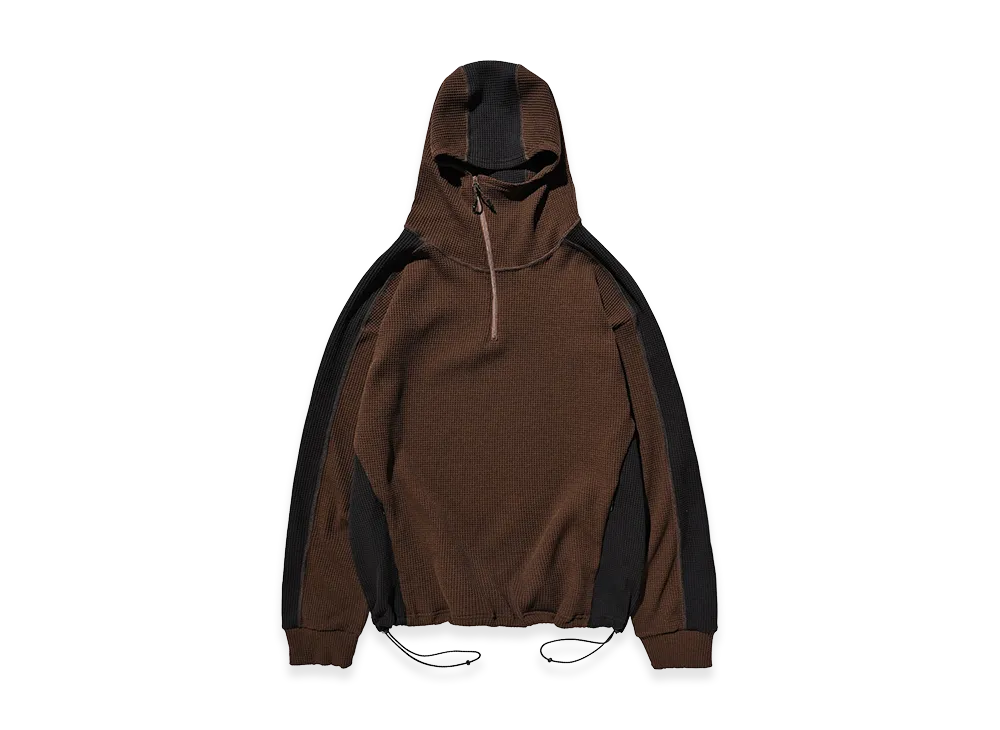 CLESSTE City Light Thermal Half Zip Hoodie "Brown/Black"