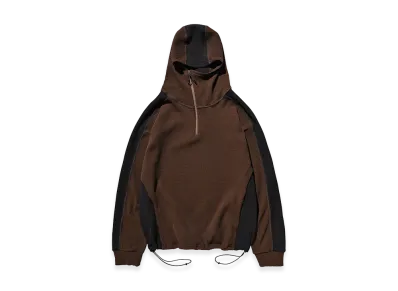 CLESSTE City Light Thermal Half Zip Hoodie "Brown/Black"