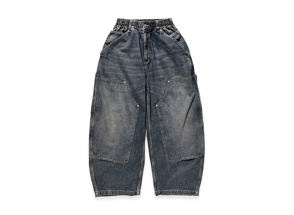 CLESSTE Vintage Dyed Selvedge Denim Double Knee Curved Worker Pants "Vintage Indigo"