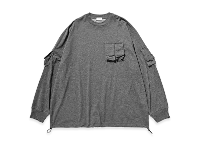CLESSTE Multi Pocket L/S T-shirt "Charcoal"