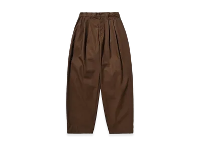 CLESSTE T/C Gabardine City Uniform Wide Tapered Pants "Brown"