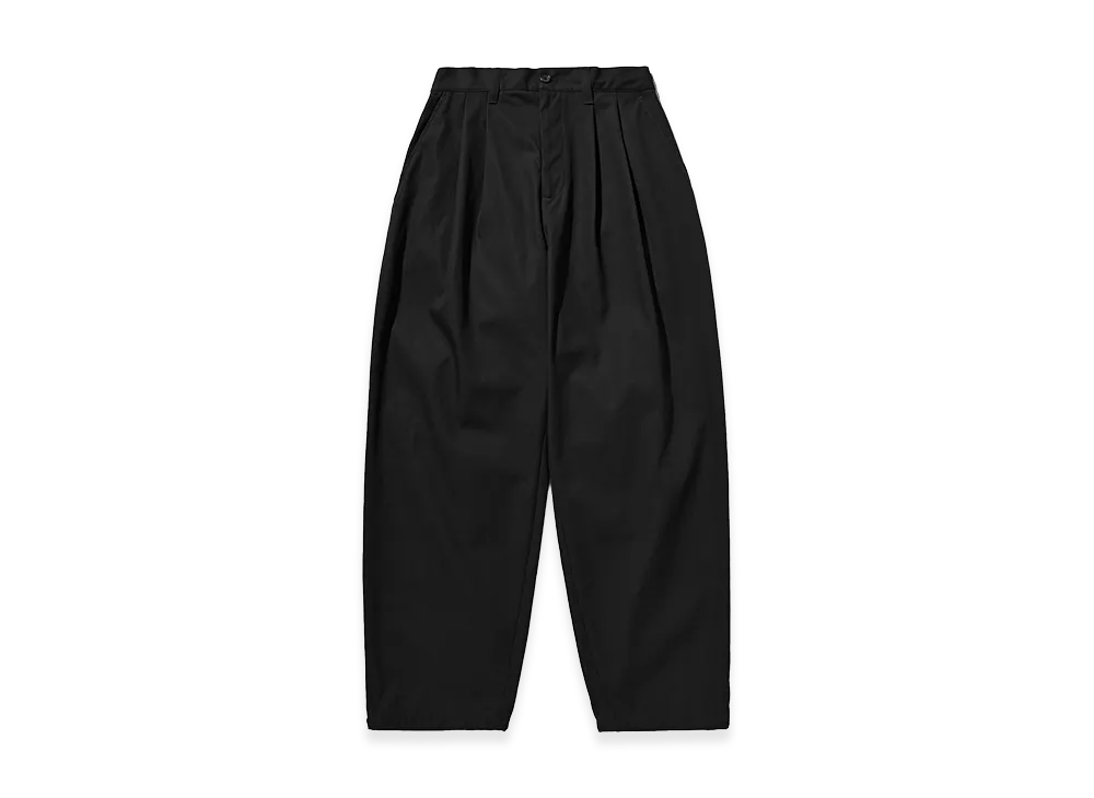 CLESSTE T/C Gabardine City Uniform Wide Tapered Pants "Black"