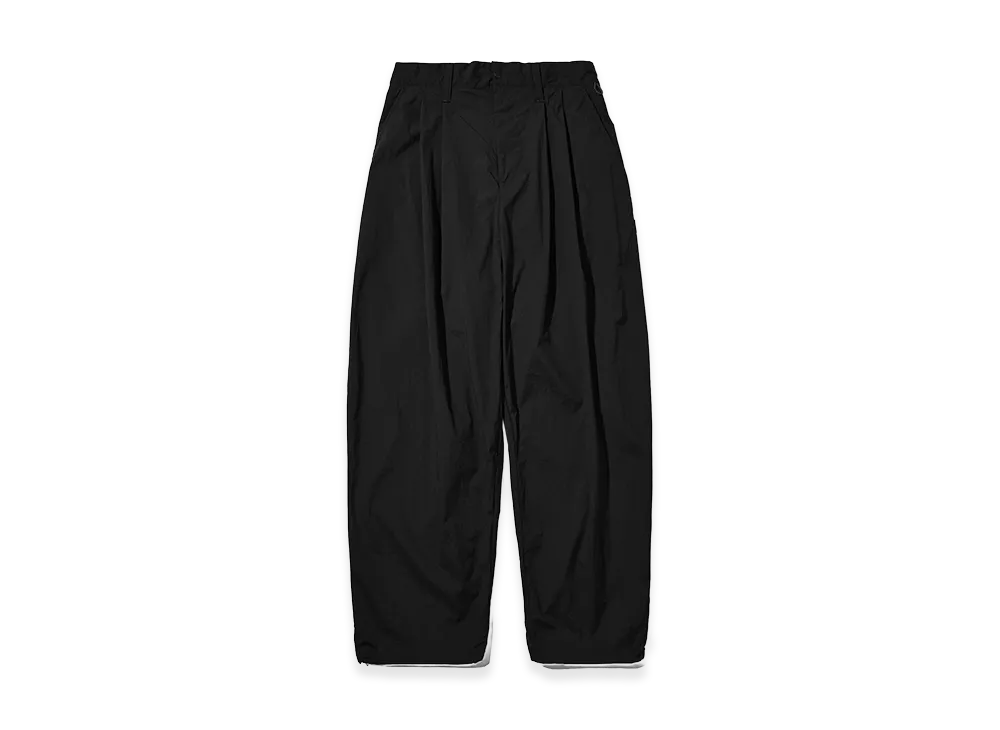 CLESSTE Crispy Nylon City Uniform Wide Tapered Pants "Black"