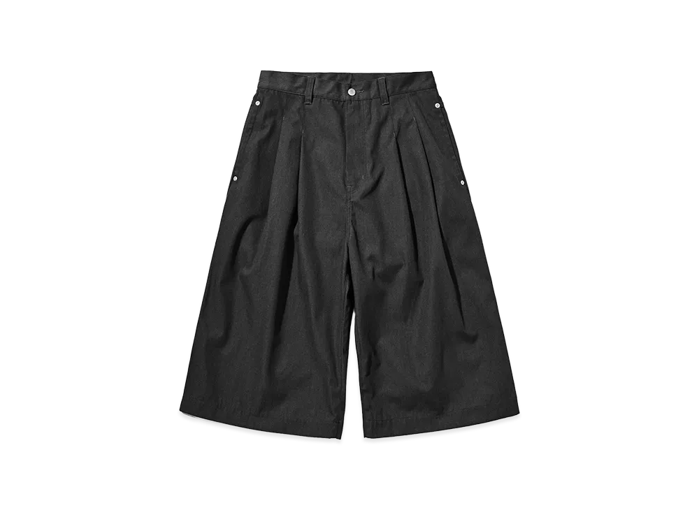 CLESSTE T/C Gabardine City Baggy Half Pants "Charcoal"