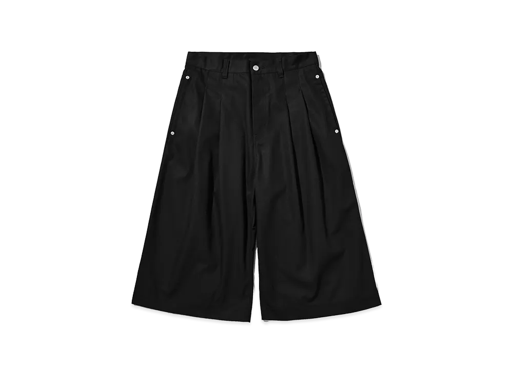 CLESSTE T/C Gabardine City Baggy Half Pants "Black"