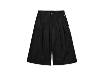 CLESSTE T/C Gabardine City Baggy Half Pants "Black"