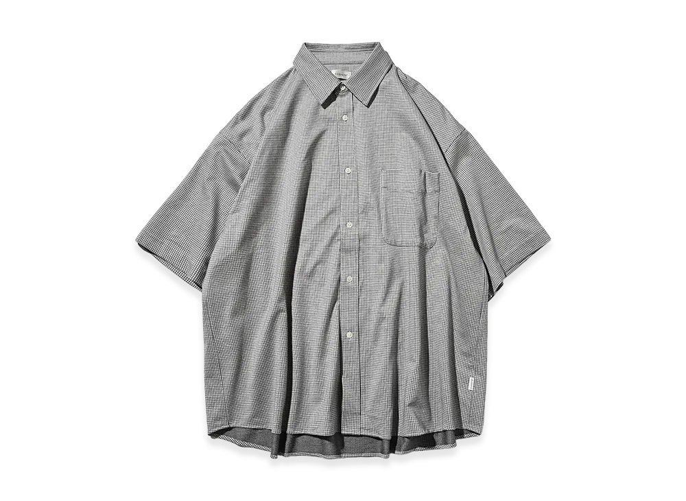 CLESSTE Mini Grid Check 36G Knit Everyday S/S Shirt "White/Black"