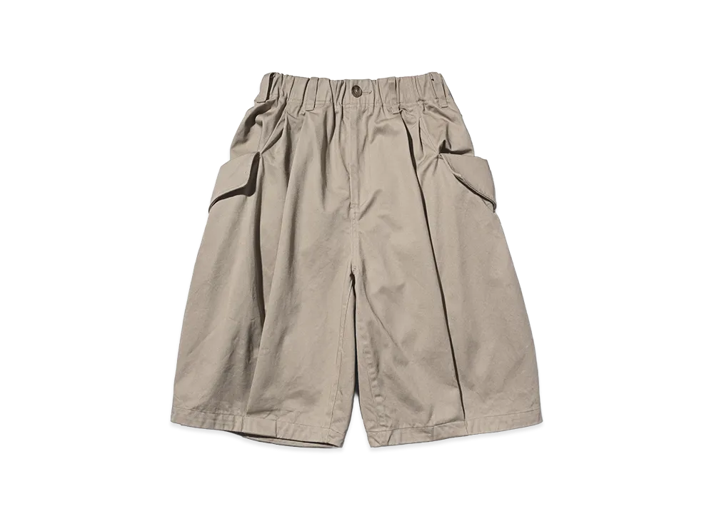 CLESSTE Flap Wide Balloon Half Pants "Greige"